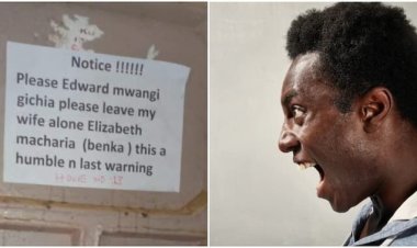 Umugabo yihanije mu genzi we umuca inyuma akoresheje icyapa